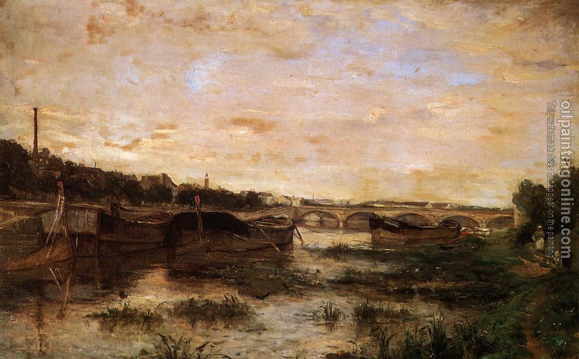 Morisot, Berthe - The Seine below the Pont de Lena